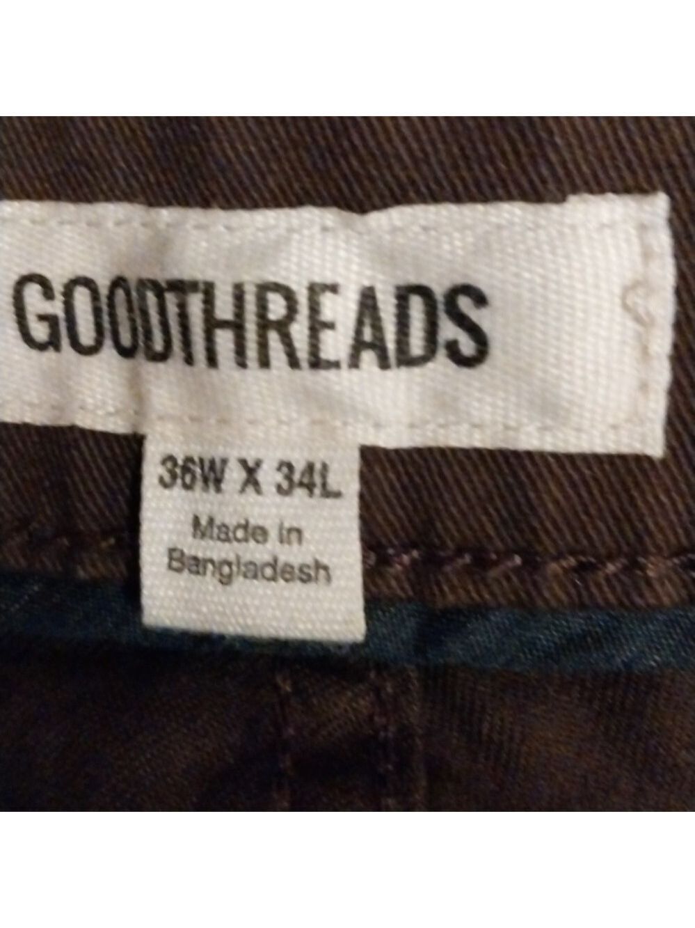 Goodthread Men's Athletic-Fit 5-Pocket Comfort Chino Pants NWT Size 36W X 34L - Picture 9 of 11